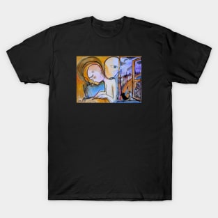 Drawing with time past and present T-Shirt